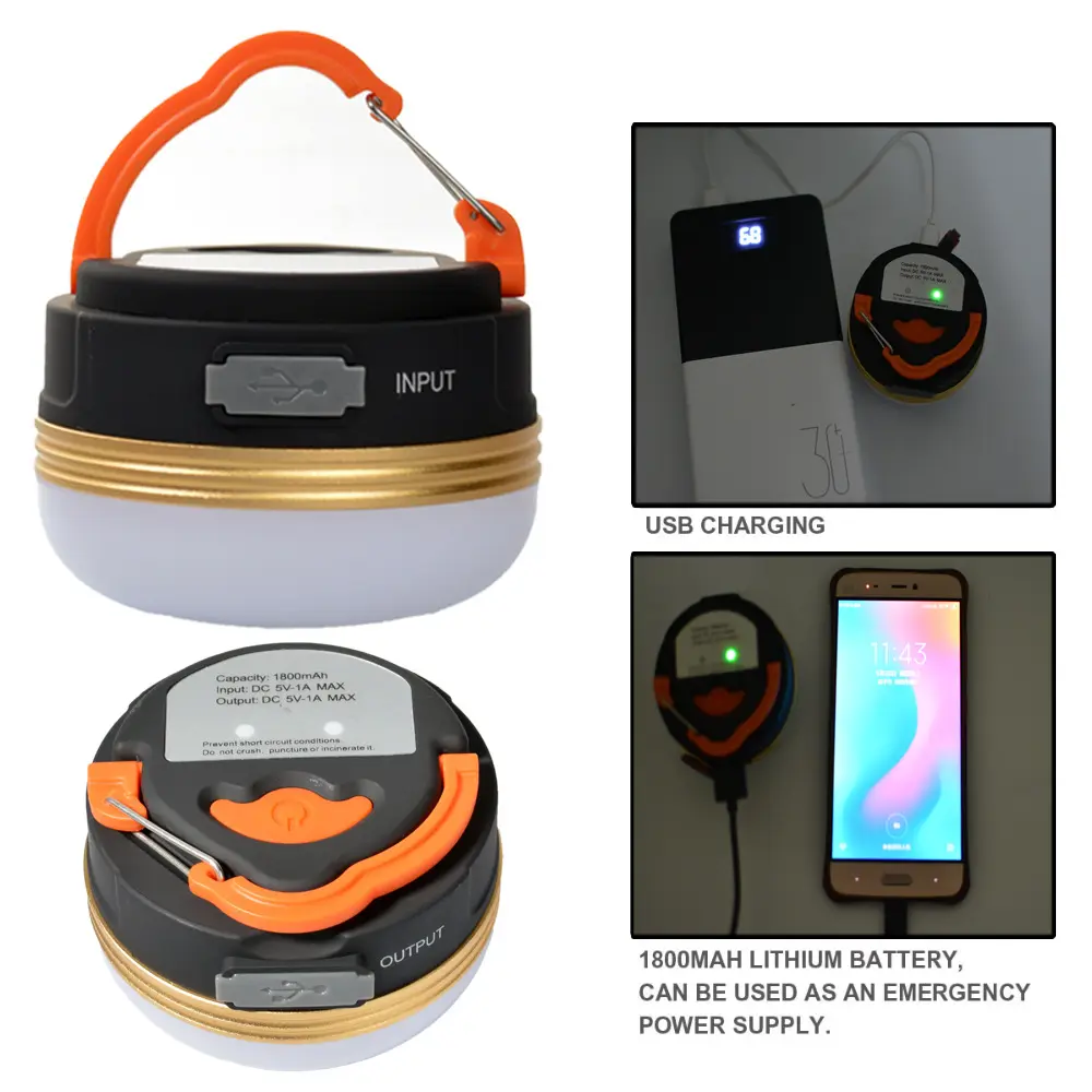 Strong Light Camping Usb Rechargeable Outdoor Led
