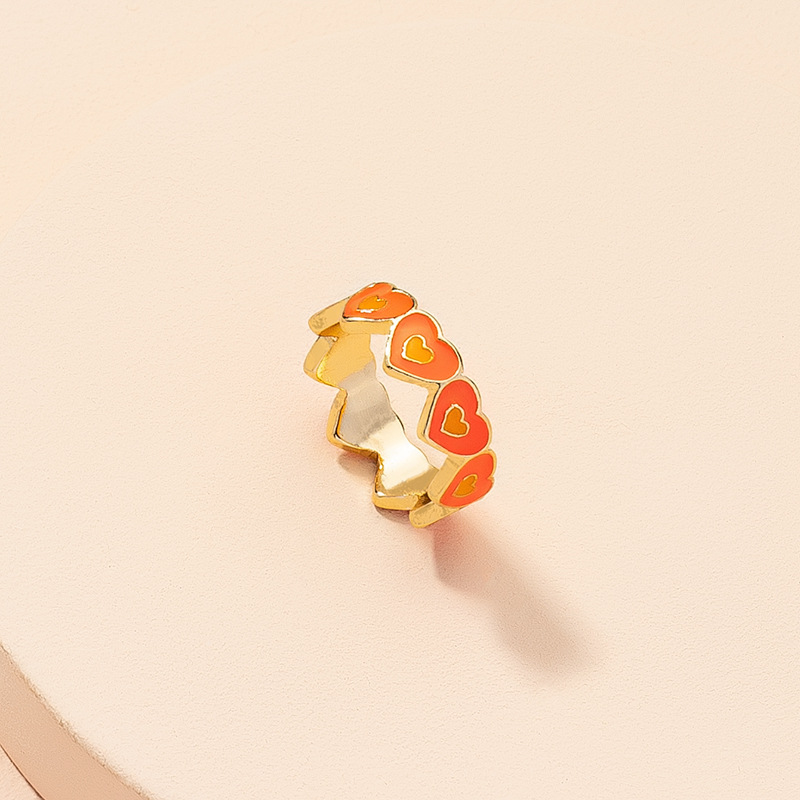 Simple Fashion Love Ring Female Korean Ins Wind Retro Personality Design Ring Men