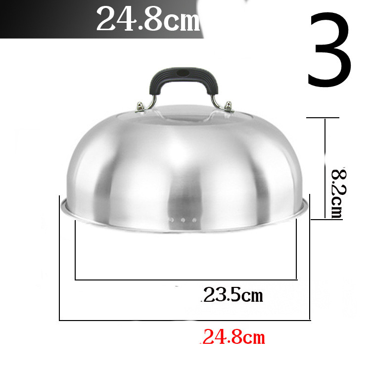 Title 15, Stainless Steel Heightened Round Household Wok ...