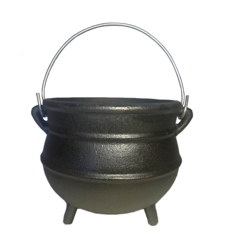 Threelegged cast iron pot wit