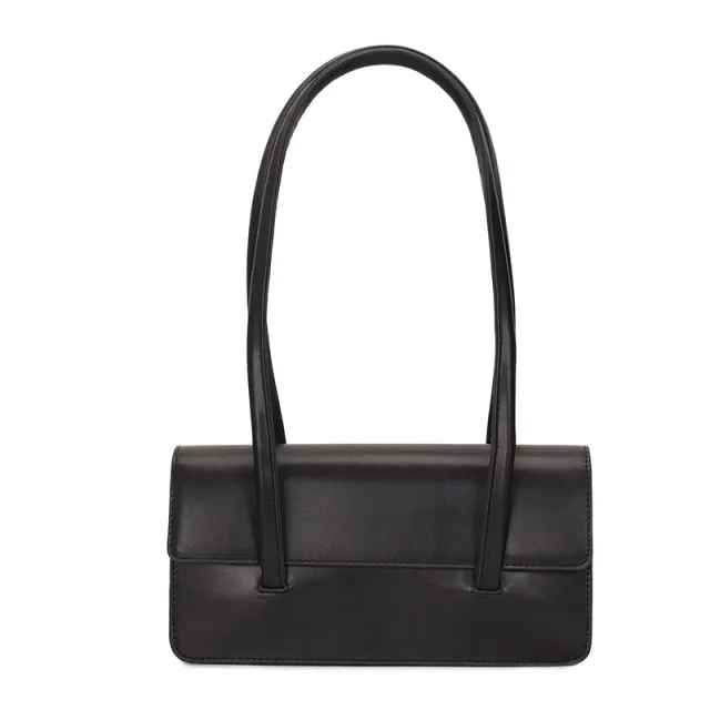 Minimalist Style Solid Color Women's Niche Shoulder Bag Black - Shop at LoveMi