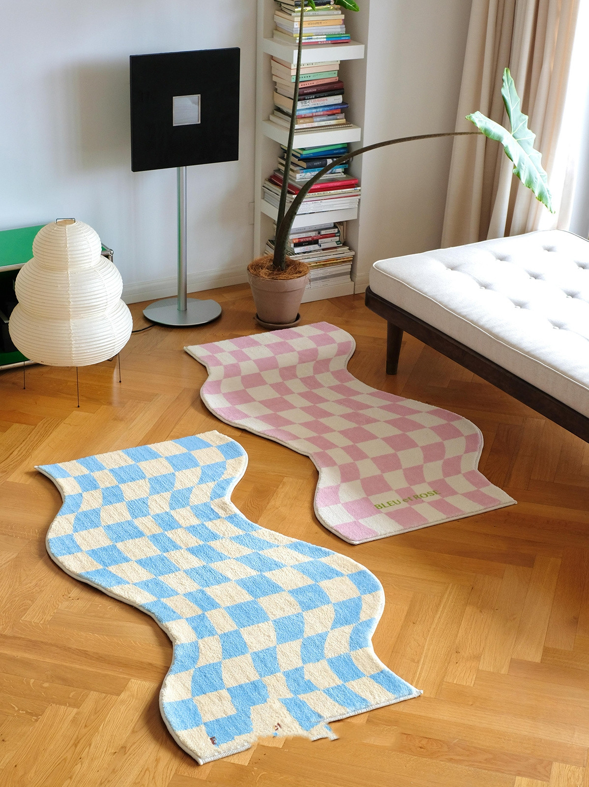 4ea8ca10 c924 41d1 86f8 0829418f6721 - Design Special-shaped Checkerboard Bedroom Plush Doormat