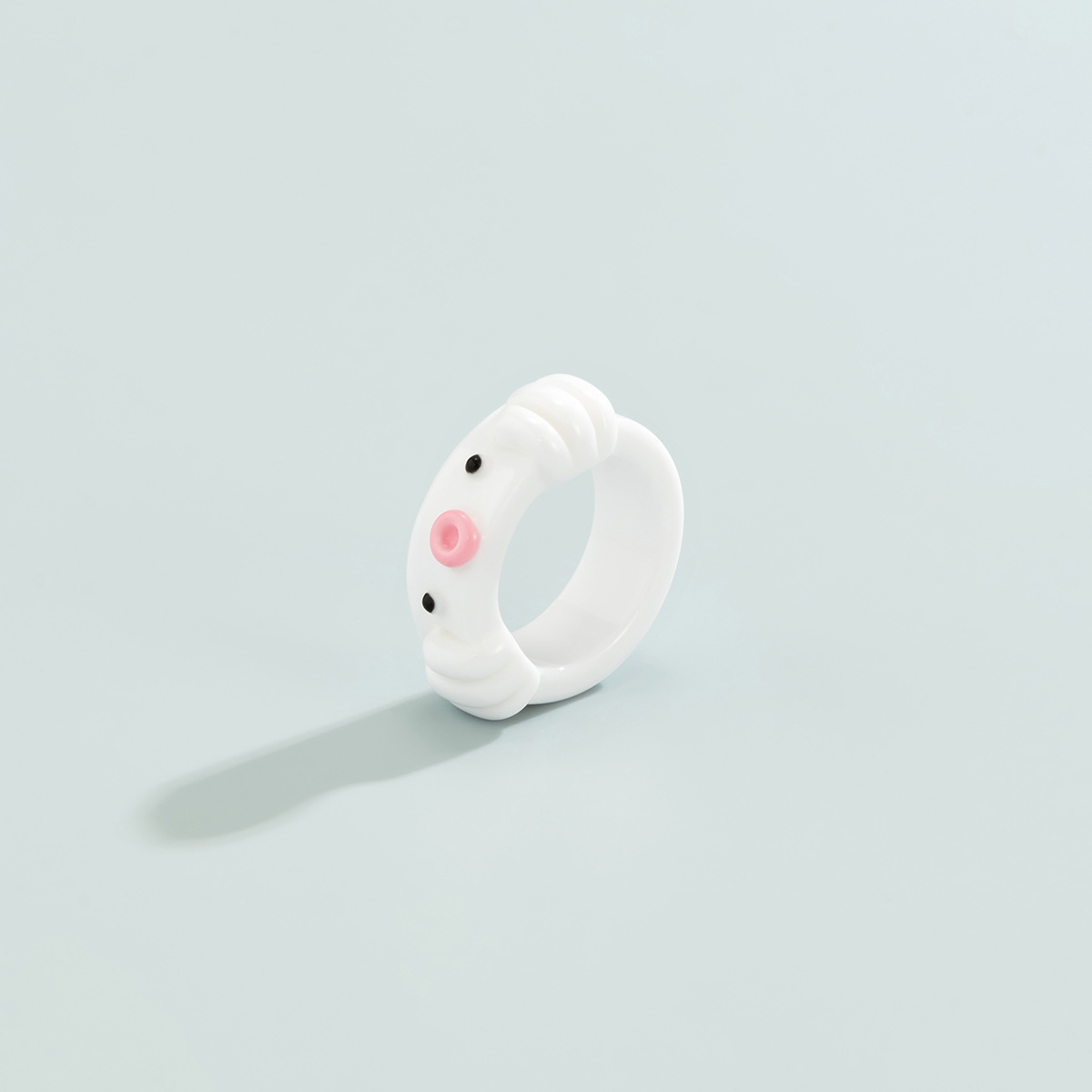 Simple And Cute Contrast Color Pig Nose Ring