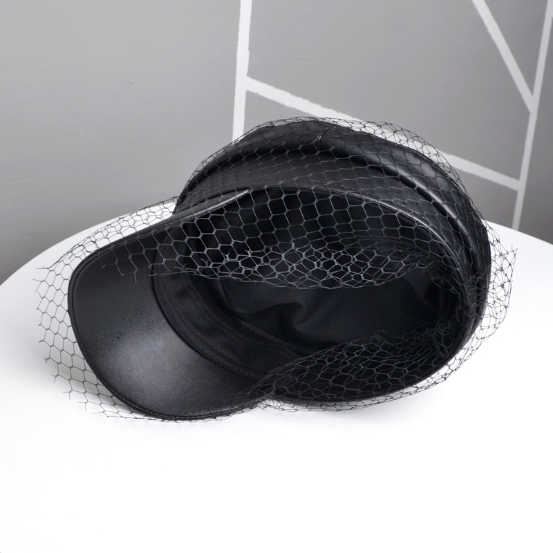 Title 2, Mesh PU leather beret