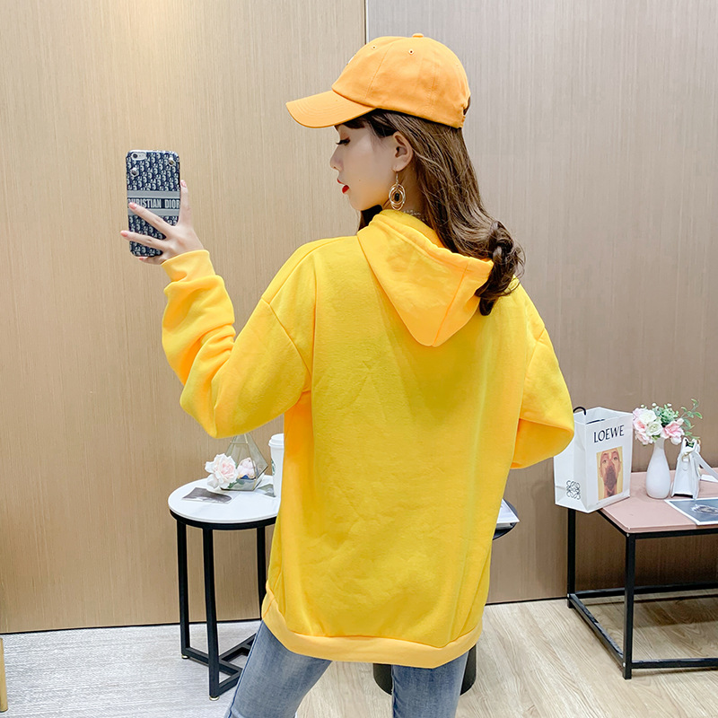 Title 19, Cartoon Hooded Sweater Women Plus Velvet Dragon...