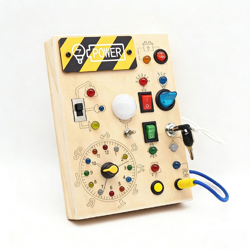 Montessori Wooden Busy Board For Toddlers Activity Board Sensory Toys Fidget