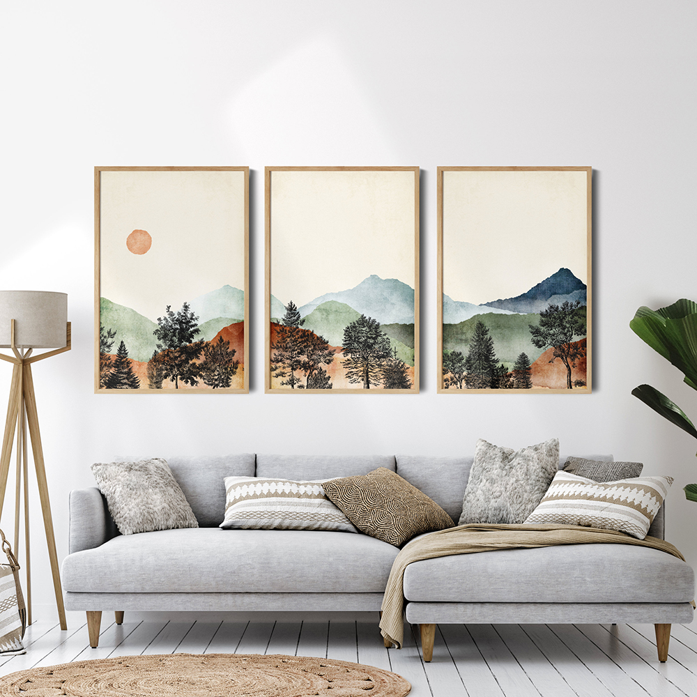 Decorative frameless canvas painting