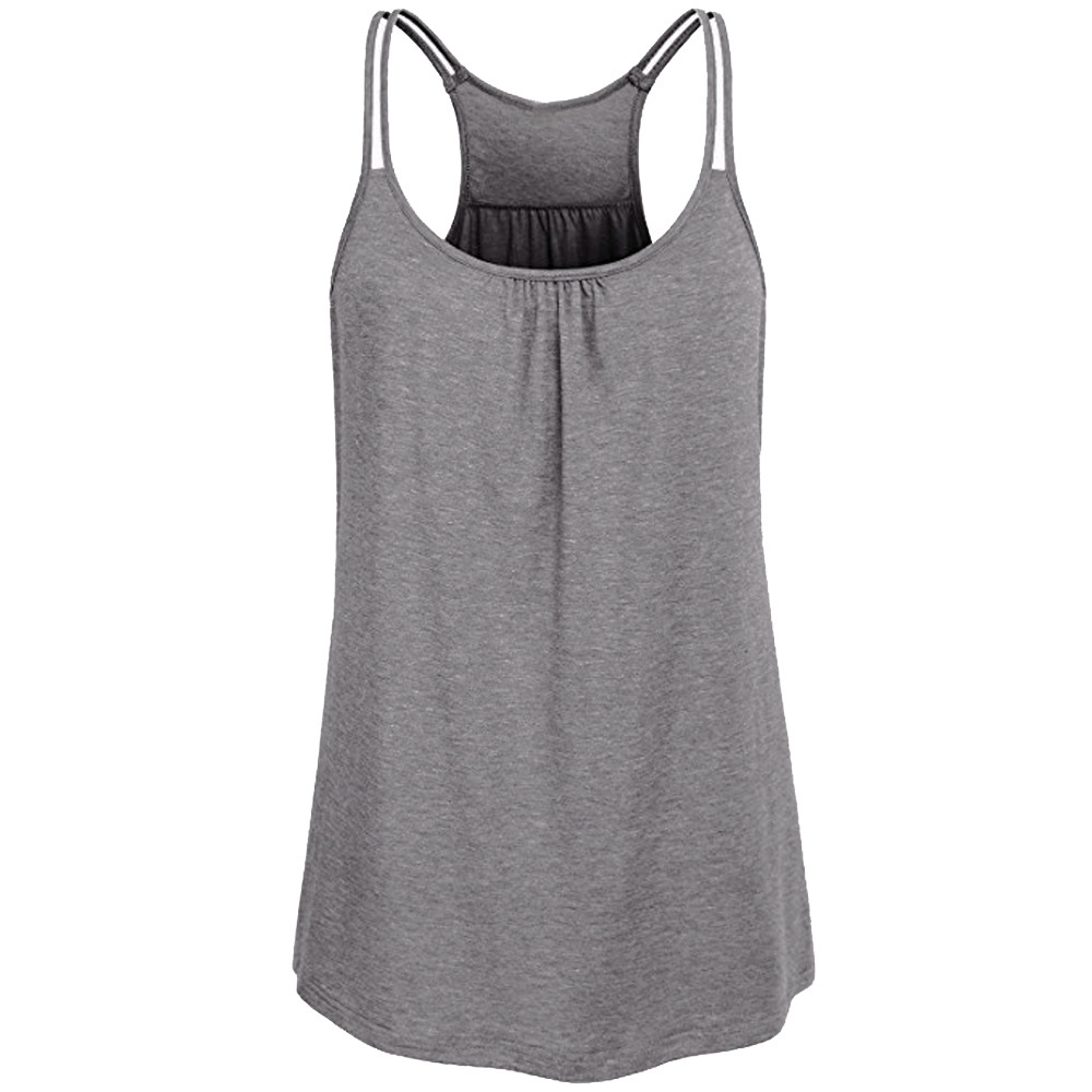 Pure Color Summer New Sling Yoga T-shirt Vest