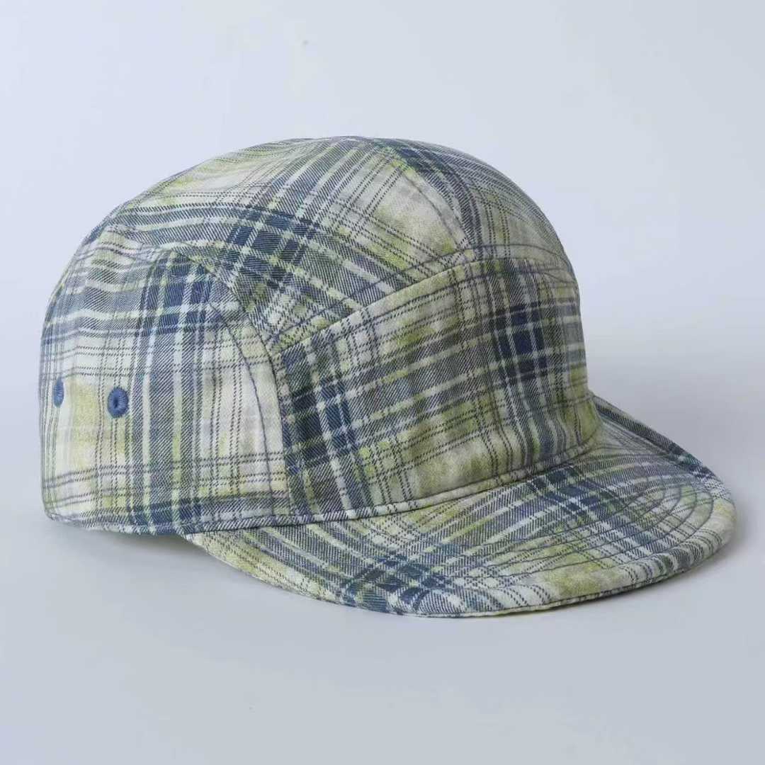 Vintage-styled Gradient Checkered Five-panel Baseball Cap, In A Japanese Style, Suitable For Both Men And Women, Compatible With Workwear, Cycling, Daily Commuting. product image