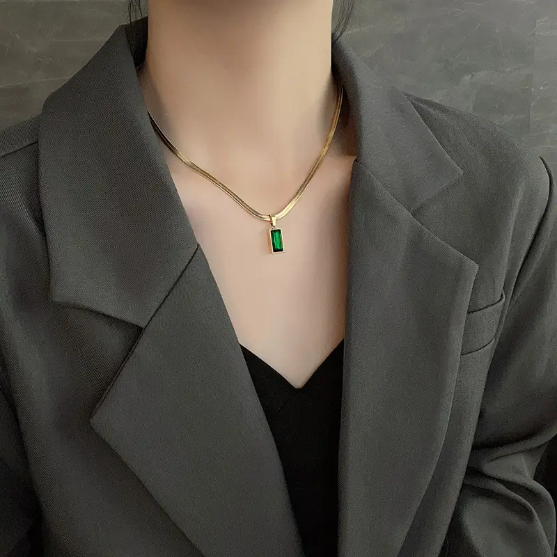 European And American Hip Hop Neutral Style Titanium Necklace
