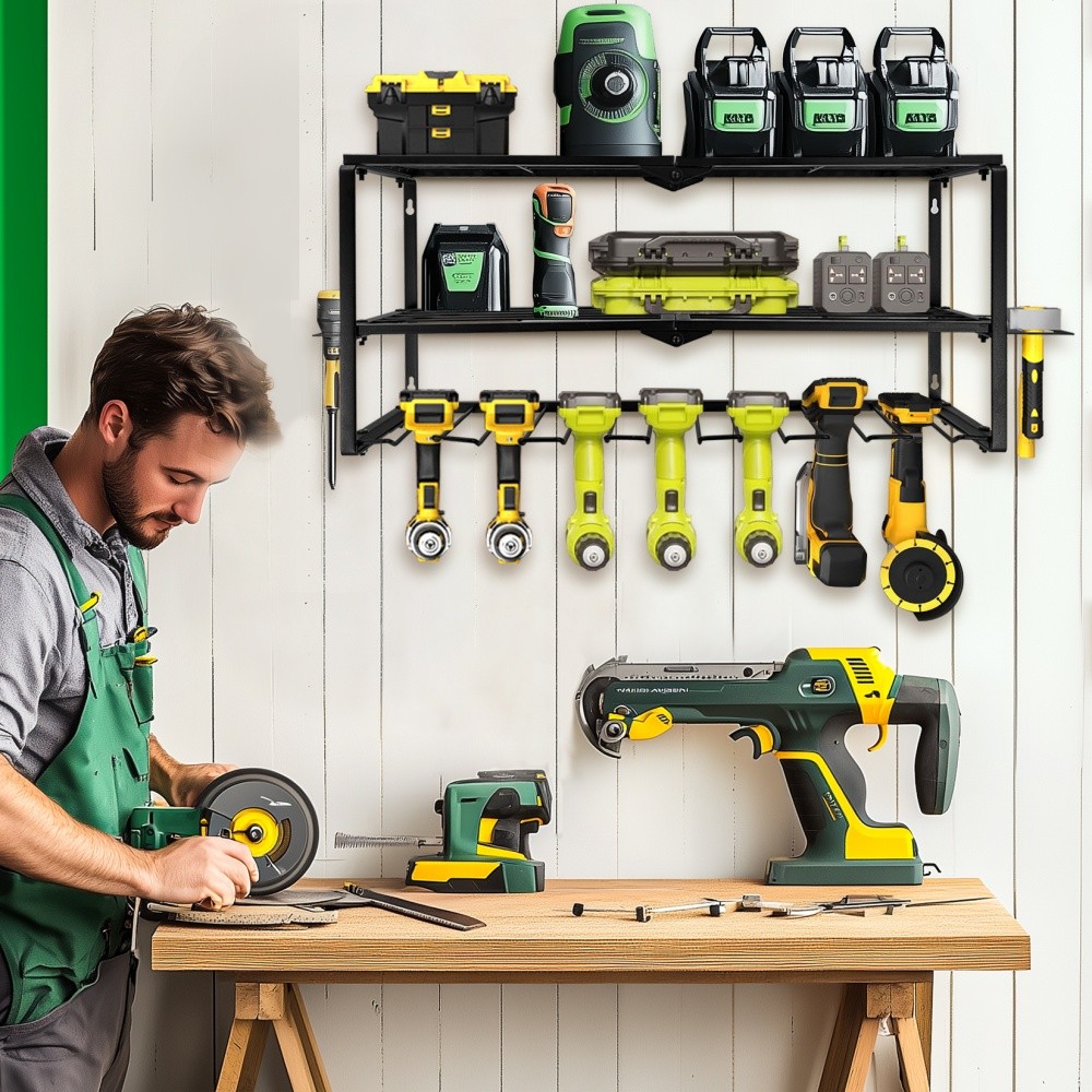 Power Tool Storage Wall Workshop Garage Organiser Drill Hold Impact Driver Rack — image 5