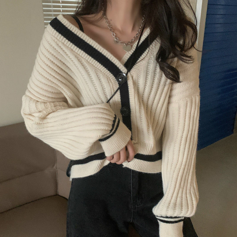 Knitted Cardigan Gentle Wind Jacket Women's Retro