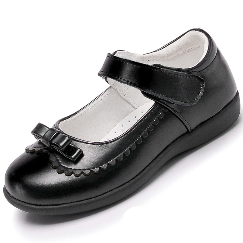 Black Leather Princess Shoes Single Student Performance Shoes
