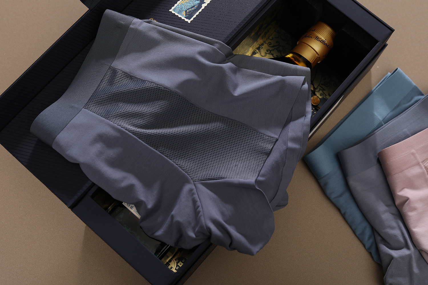 Seamless Nude Soft Mesh Stitching Men's Underwear