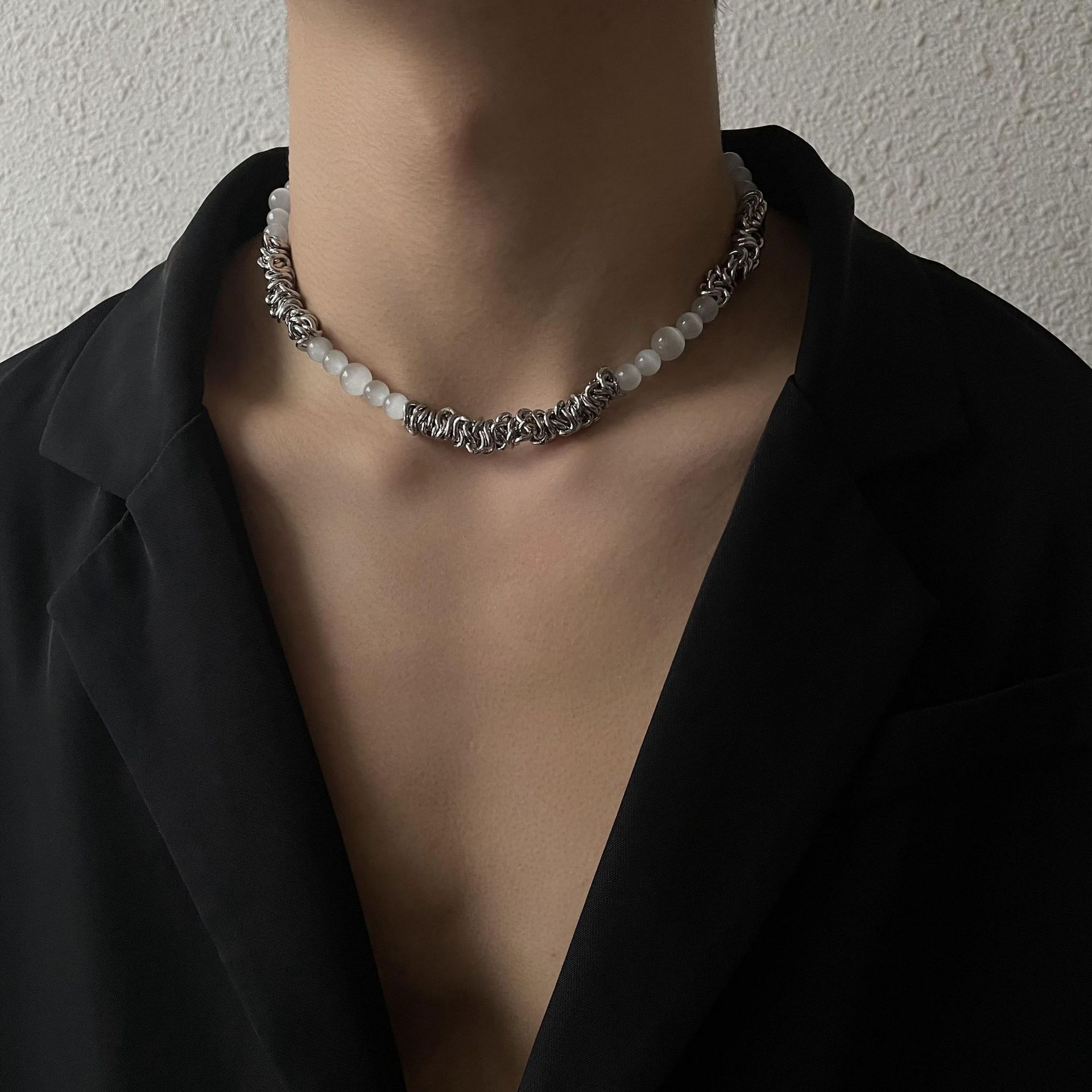 Simple Personality Opal Thorny Chain Light Luxury