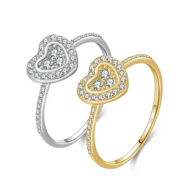 Silver Wild Light Luxury Full Diamond Ring Women