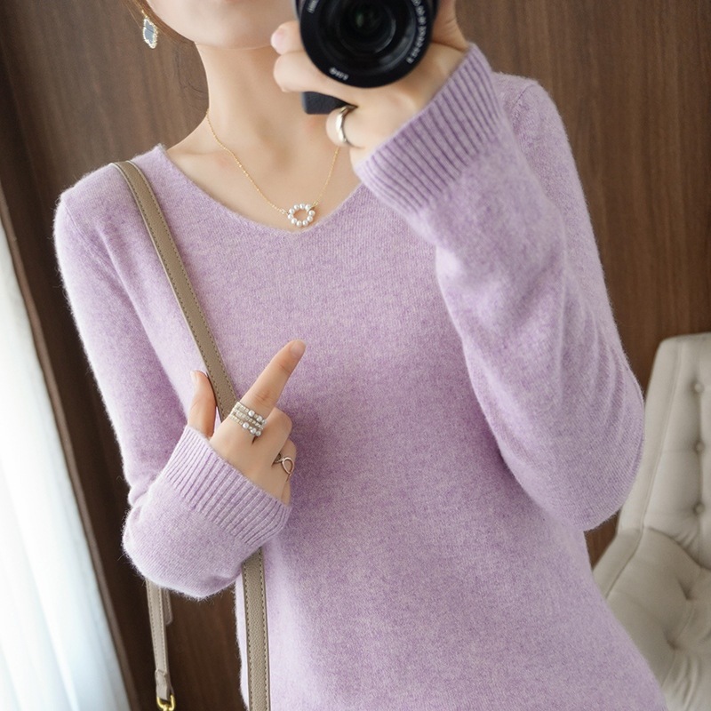 Women's New V-neck Sweater Cover In Autumn And Winter