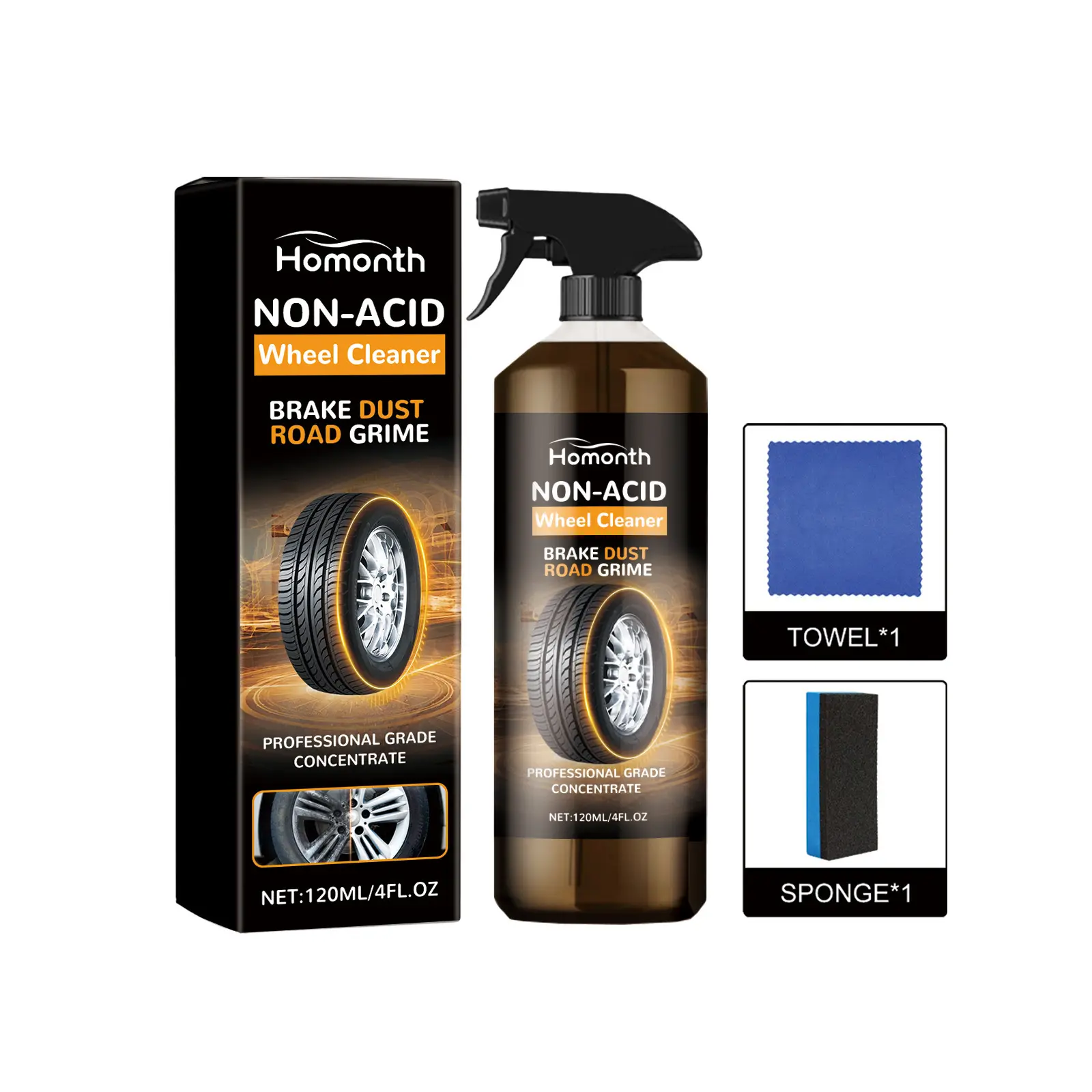 Homonth Car Tire Cleaner Kit Wheel Refurbishment