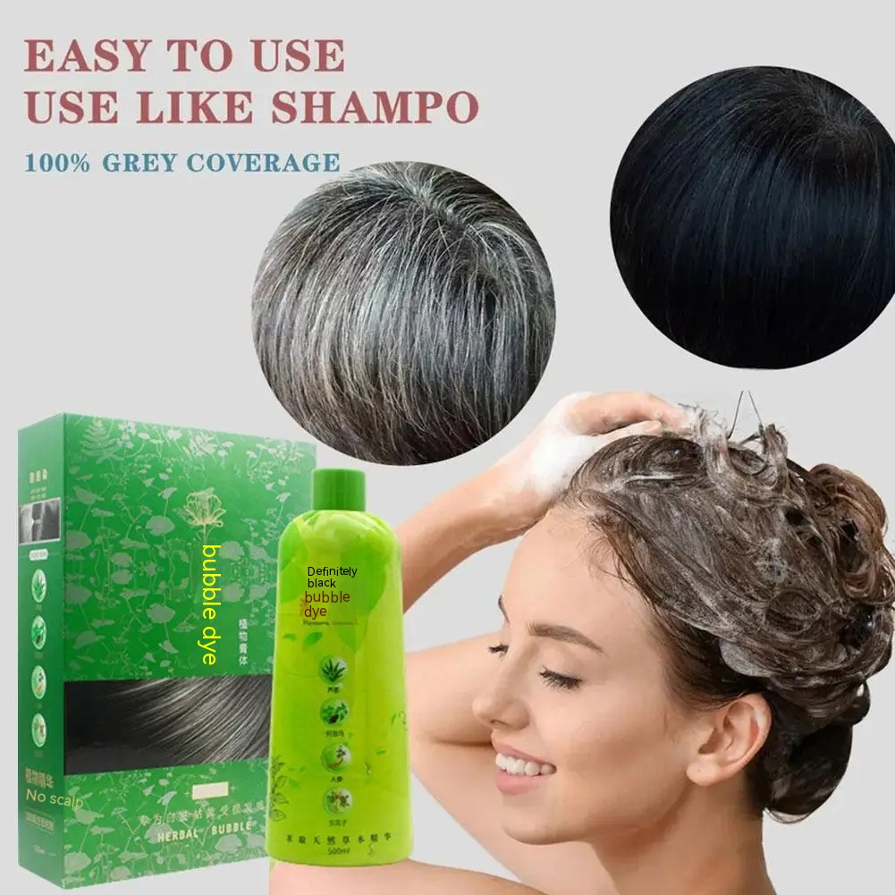 Bimei Silk Bubble Hair Dye One Black One Chestnut Brown Popular Color Herbal Paste - Image 8