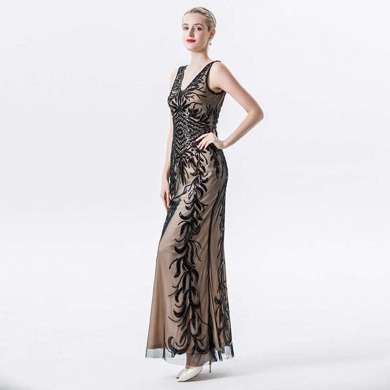 Sequin V-Neck Maxi Dress, picture 6 of 6