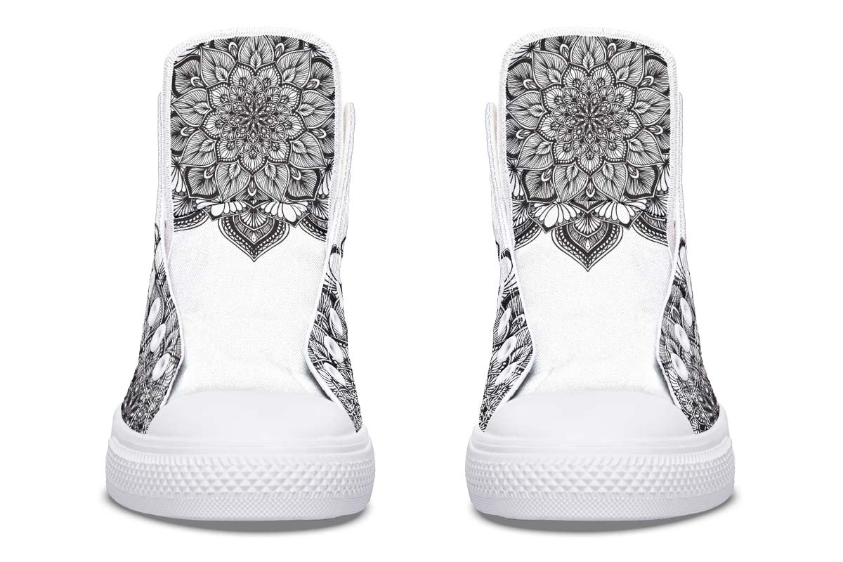 Men's And Women's Fashion Color Printing High-top Canvas Shoes