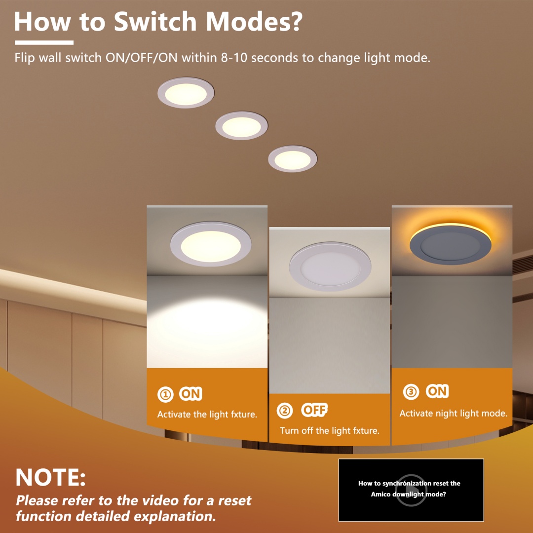 6 Pack 6 Inch White LED Recessed Light, Dimmable, 2700K-5000K 5CCT, 800LM High... 4