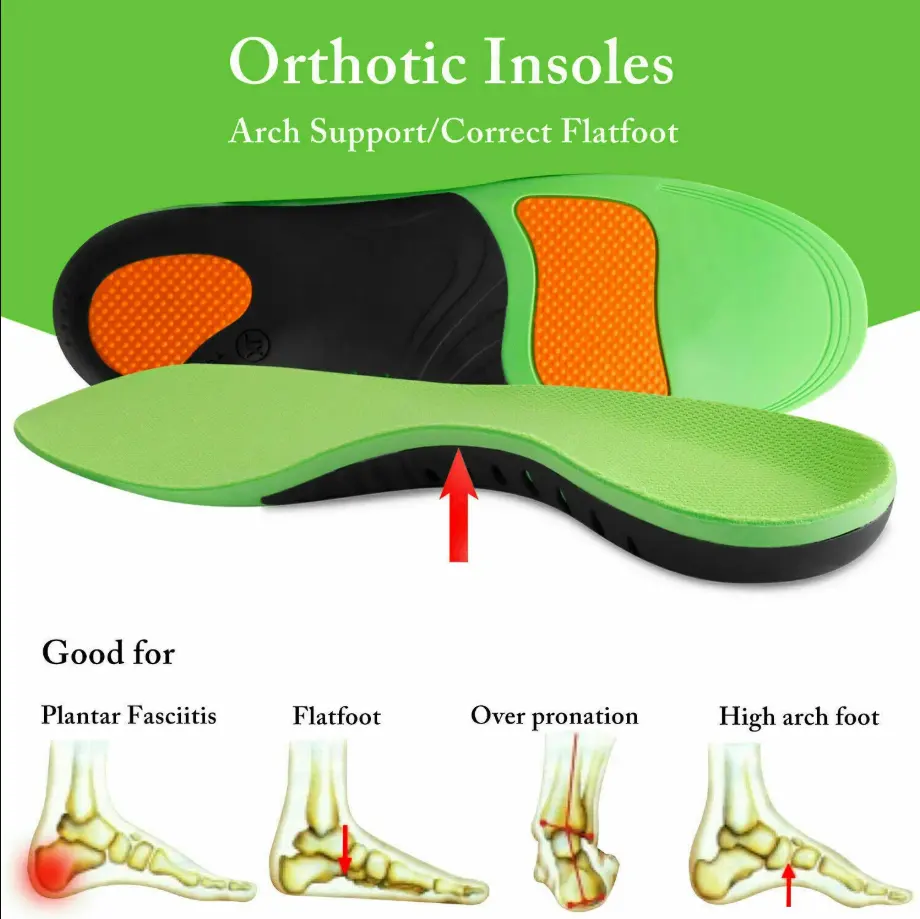 Orthotic Shoe Insoles Inserts Flat Feet High