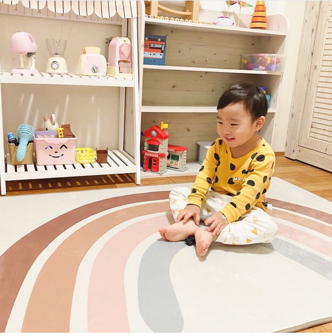 4edbbb27 4ced 4f51 9365 d48e03d9557e - Nordic children's room rainbow carpet