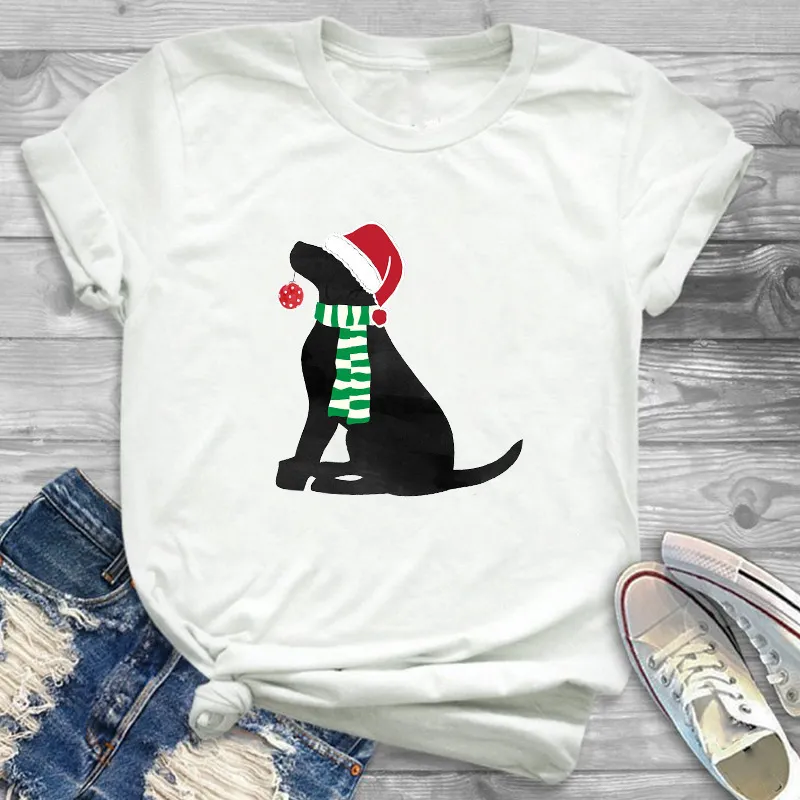 Christmas Short-sleeved Round Neck Girlfriends Outfit - C21