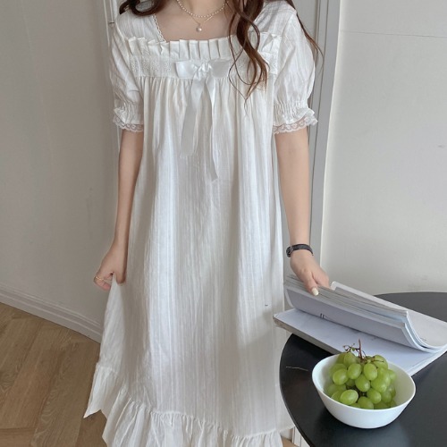 Princess Cotton Short-sleeved Nightdress And Suit Homewear Women