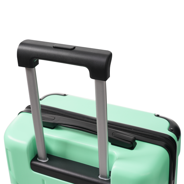 20-Inch Hardshell Carry-On Luggage, Lightweight Durable ABS Suitcase with Spinner Wheels, Built-in TSA Lock, 2 Packing Cubes, Creamy Green-25