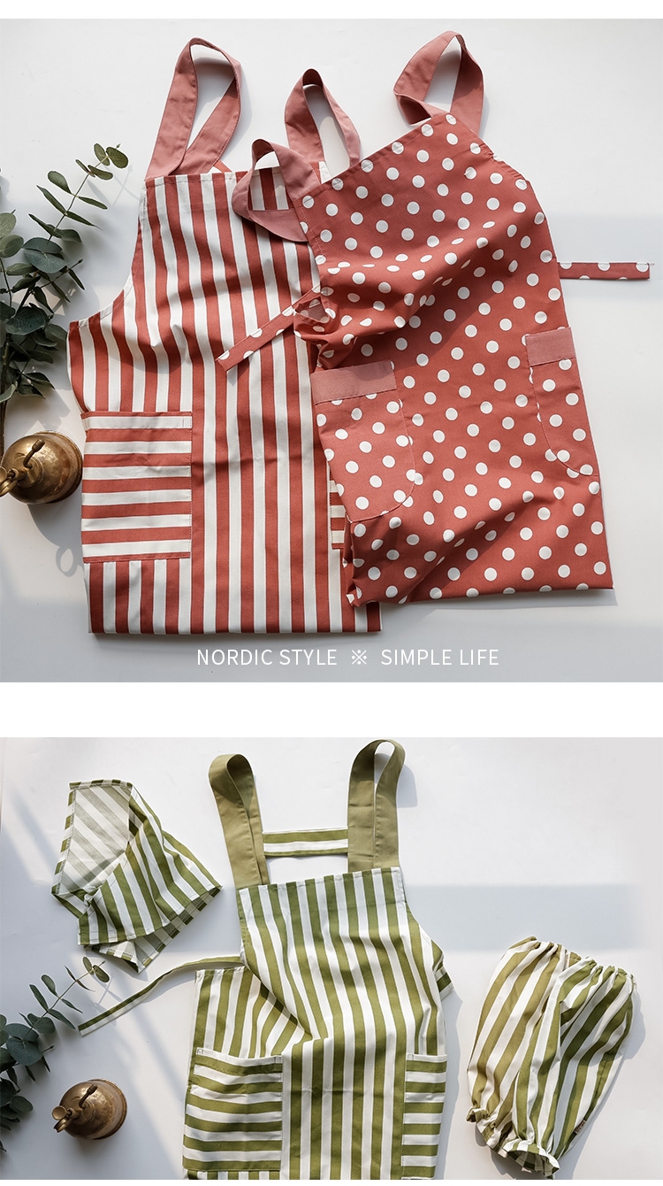 Title 2, Quick-drying Vest-style Polka-dot Stripe Kitche...