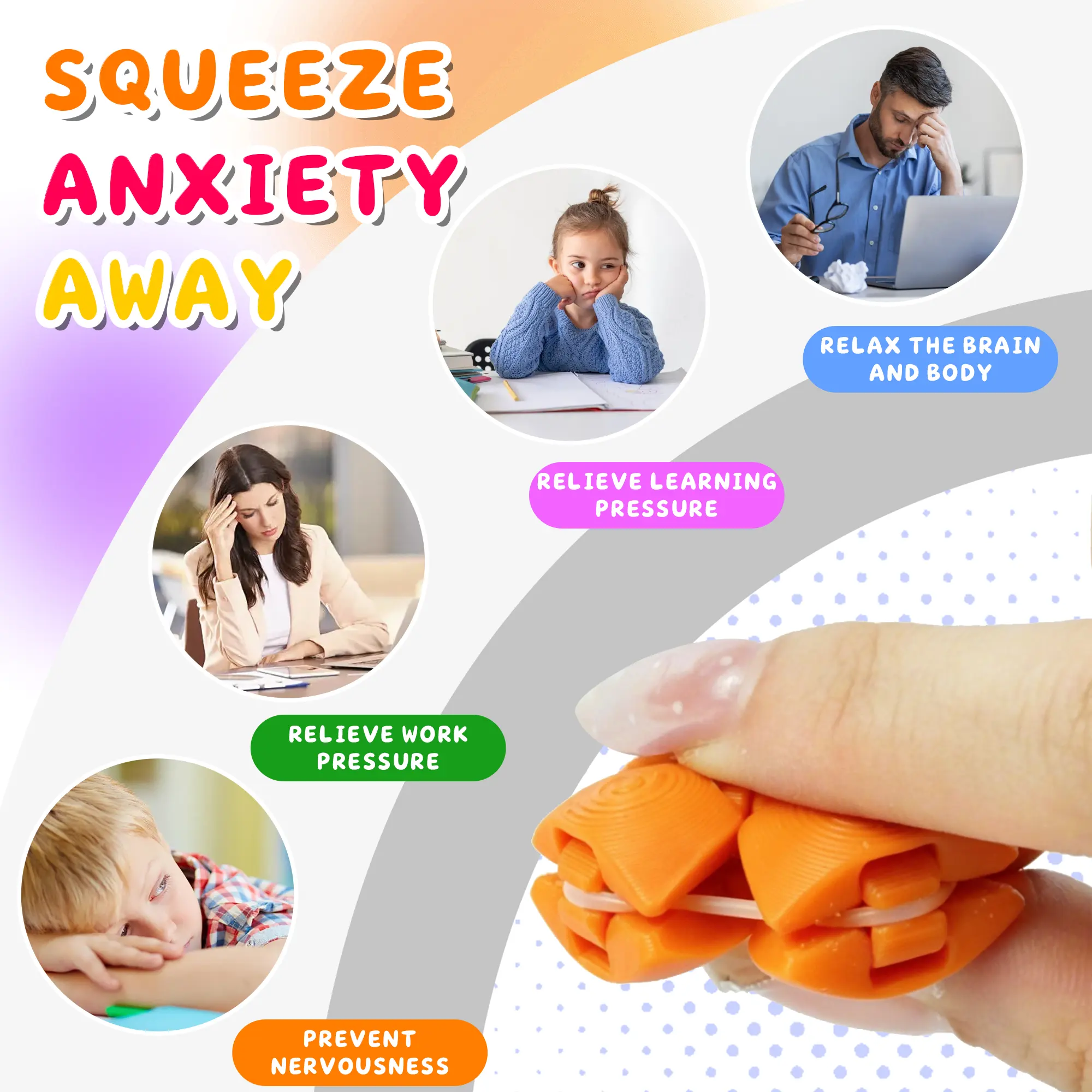 Portable Fidget Stress Relief Ball
