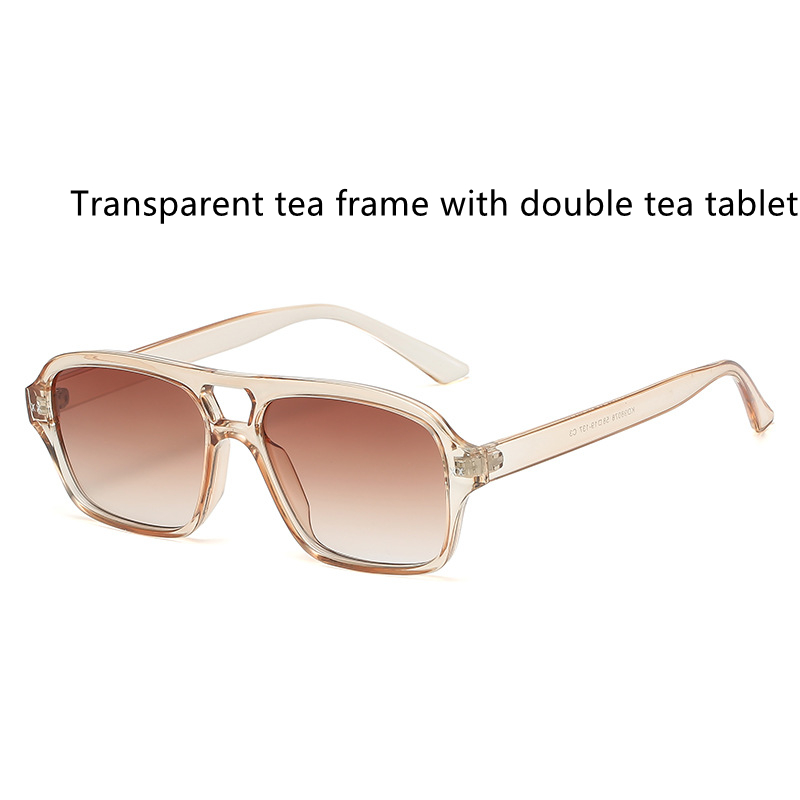 Transparent tea frame double t