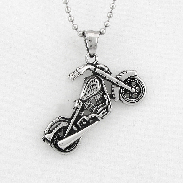 Skull Motorcycle Trendy Men's Pendant Titanium Steel