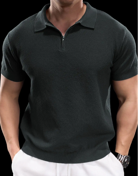 FlexKnit Active Knitted Zip Polo
