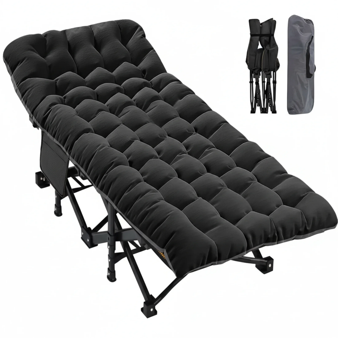 Foldable Camping Bed With Mattress, Sturdy And Durable Folding Bed