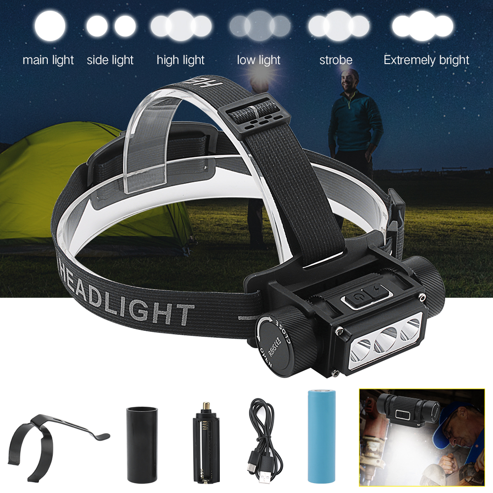 Multi-functional 900000lm LED Headlamp Head Torch Hunting