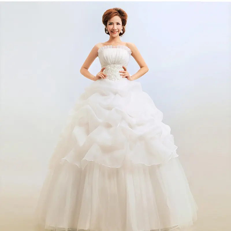 New Bustier Korean Princess Thin Wedding Dress