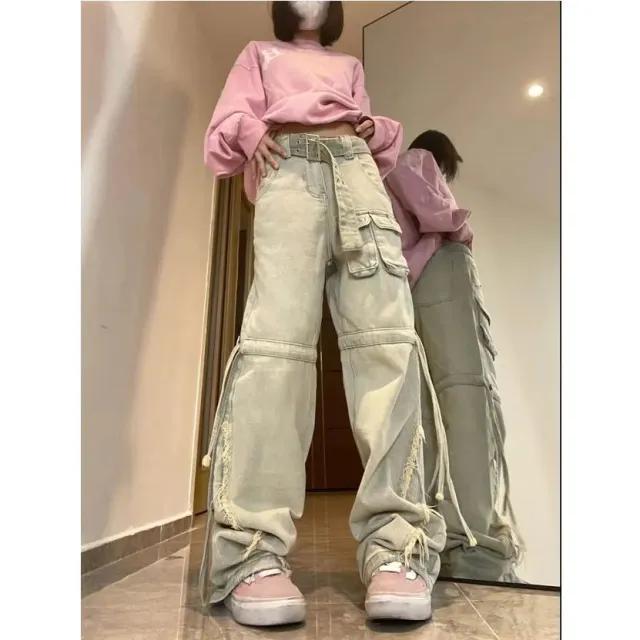 Large High waisted Loose Work Jeans For Women Color 3Xl - Shop at LoveMi