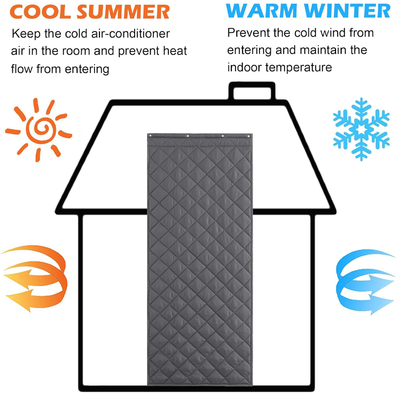 Winter Magnetic Quilted Door Curtain, Hook-style For Easy Installation, Windproof And Cold-resistant, Keeps Heat In, Suitable For RVs, Home Entrances, Garages, Porches, And More, Providing Warmth, Lig — foto 9