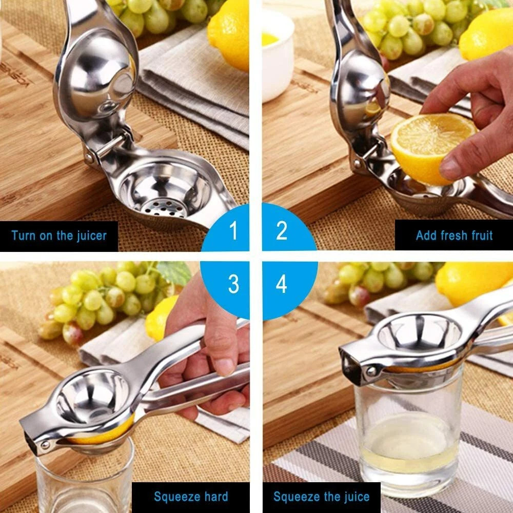 Handheld Stainless Steel Citrus Juicer - Perfect For Lemons, Oranges & Limes — image 4
