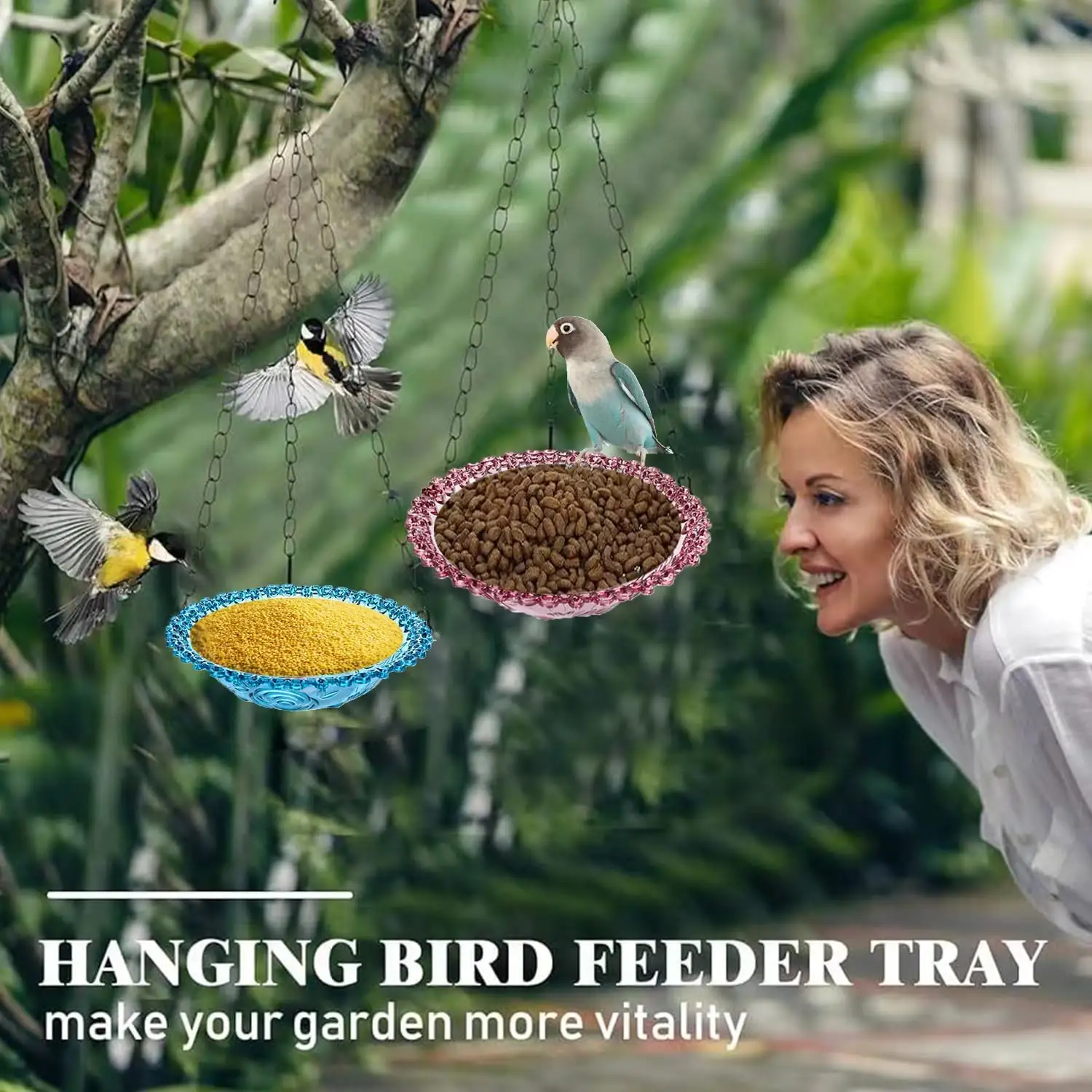 Hanging Bird Baths And Feeders
