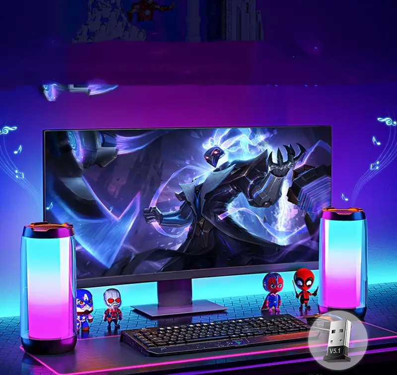 Atmospheric Ambient Light Gaming House Desktop Computer