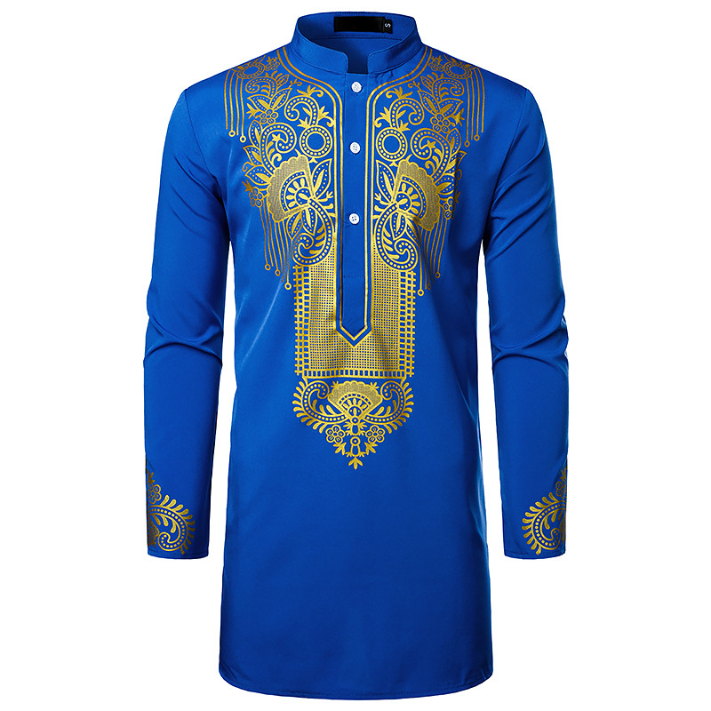 Men's African Printed Totem Long Shirt
