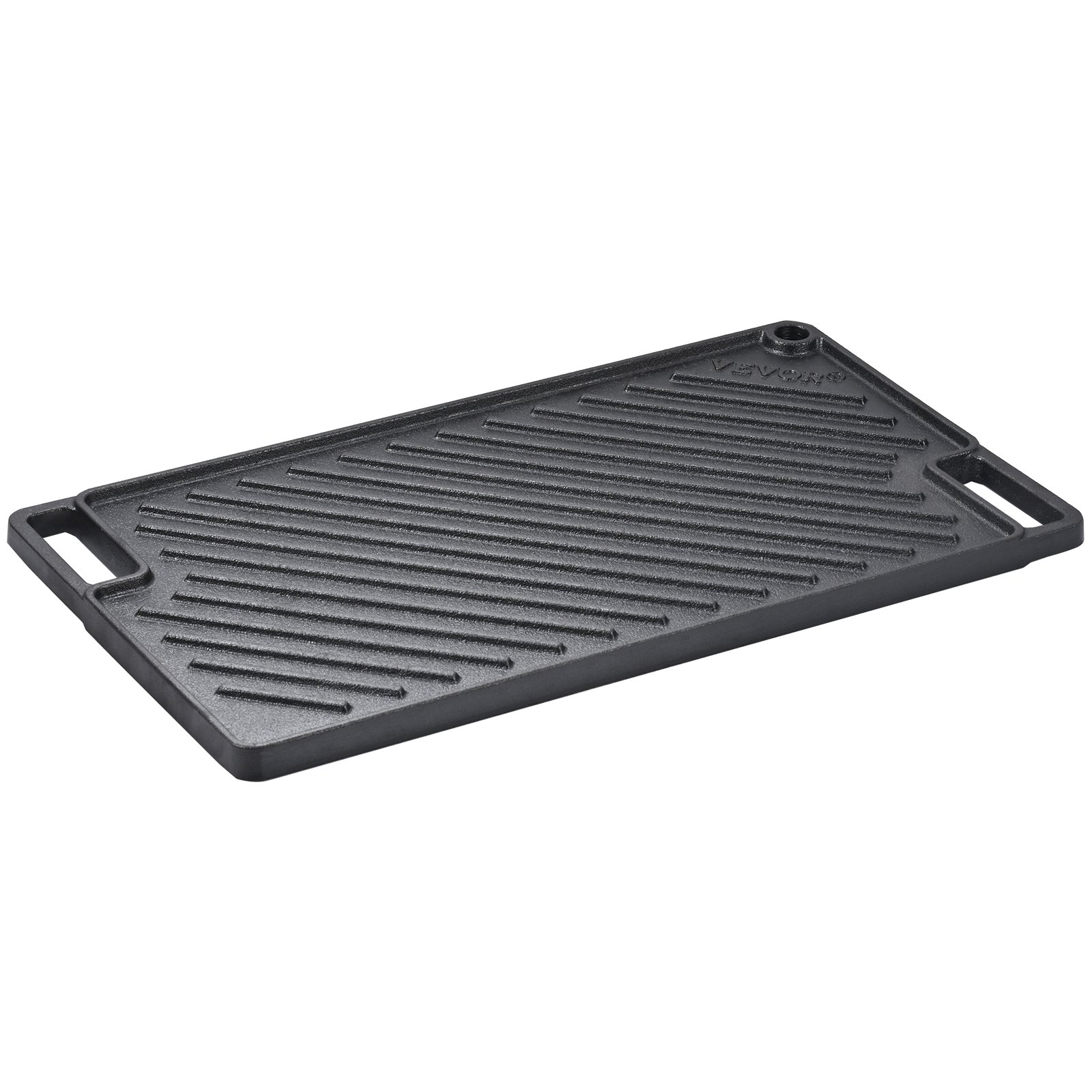 VEVOR Reversible Grill Griddle, Pre-Seasoned Cast Iron Griddle, Rectangular Doub