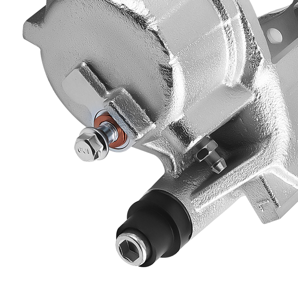 Bolt-on front brake caliper pair showing bleeder screw and piston detail for GMC K1500