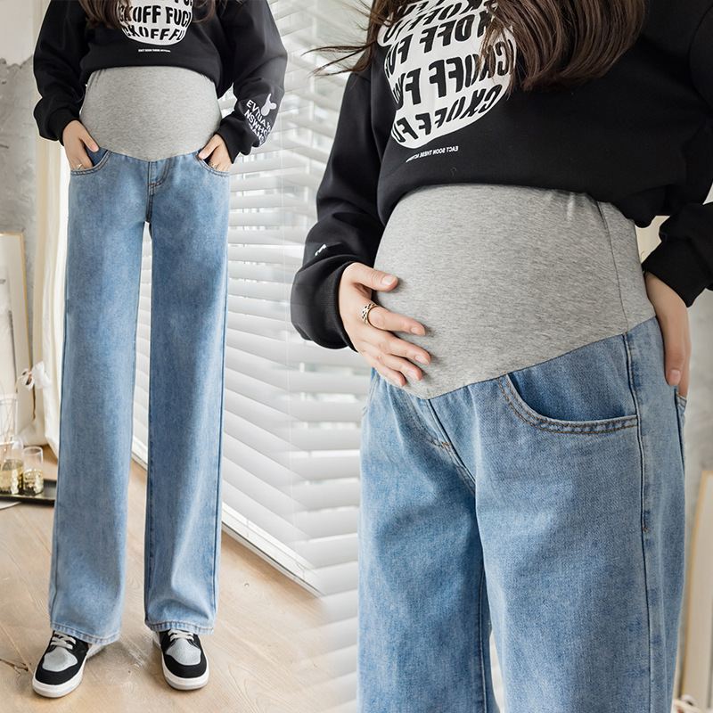 Ladies Maternity Jeans Spring Autumn Loose Casual