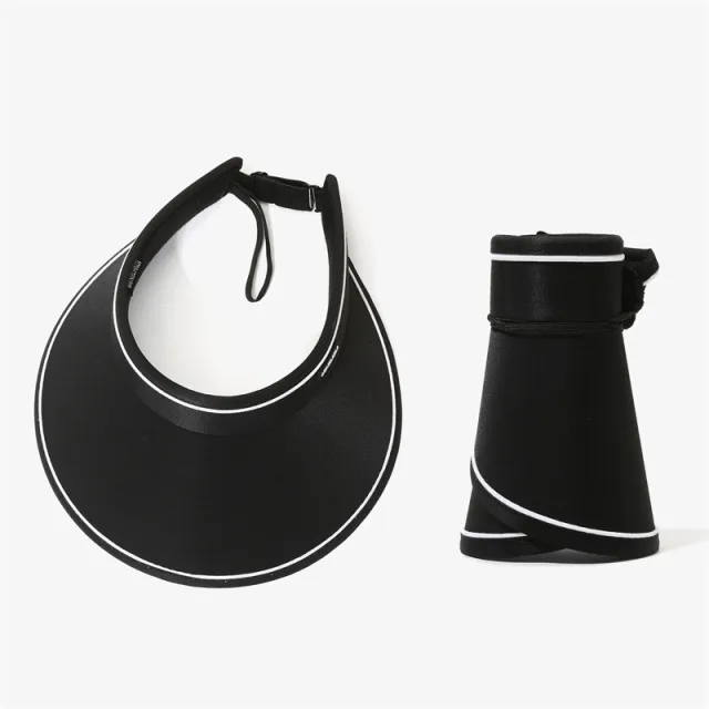 Portable Foldable Sunhat Summer Outdoor Big Empty Top Uv Sun Protection Hat Black - Shop at LoveMi