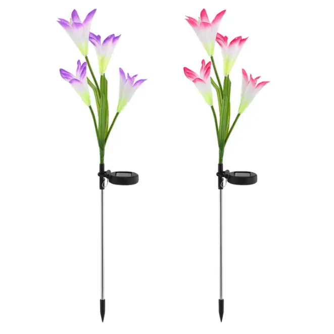 Solar Garden Lights Outdoor Lily Flower LED